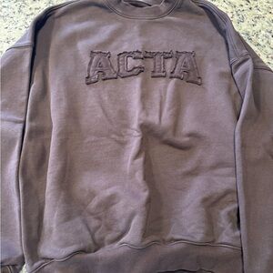 ACTA Brown Crewneck Sweatshirt - Women's Scoop/Crew